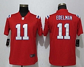 Women Nike Patriots 11 Julian Edelman Red Vapor Untouchable Limited Jersey